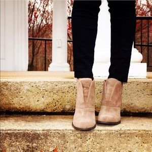 Lucky Brand Wedge Booties. Size 7.5. Worn Twice.